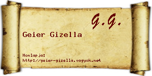 Geier Gizella névjegykártya